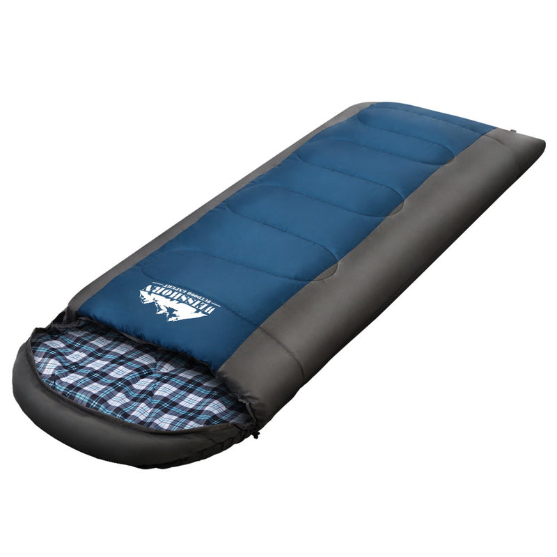 Weisshorn Sleeping Bag Bags Single Camping Hiking -20°C to 10°C Tent Winter Thermal Navy - Coll Online