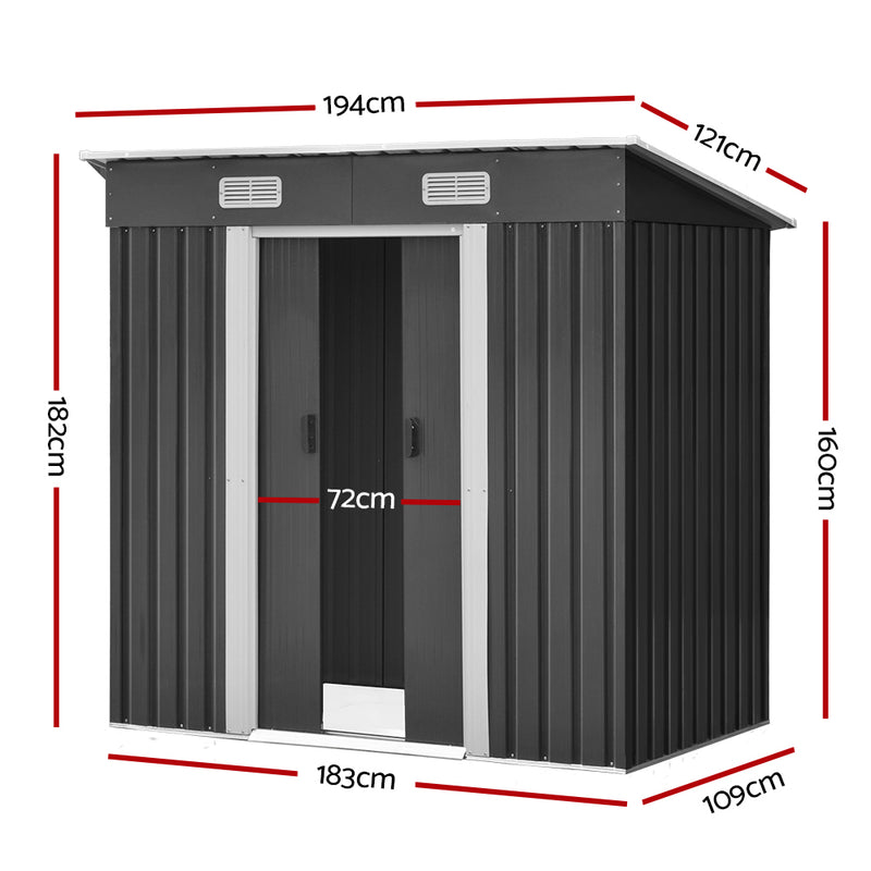 Giantz Garden Shed Outdoor Storage Sheds Tool Workshop 1.94x1.21M