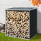 Giantz Log Firewood Storage Shed Galvanised Steel Garden Outdoor 2m³ Shelter 163x83x154CM