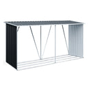 Giantz Log Storage Shed Galvanised Steel Outdoor Garden Firewood 3.5m³ Shelter - Coll Online