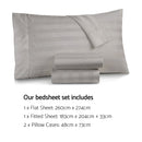 Giselle Bedding King Size 4 Piece Bedsheet Set - Grey - Coll Online