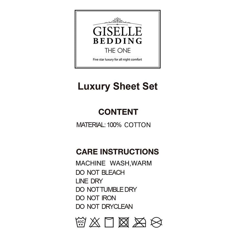 Giselle Bedding King Size 4 Piece Bedsheet Set - Grey - Coll Online