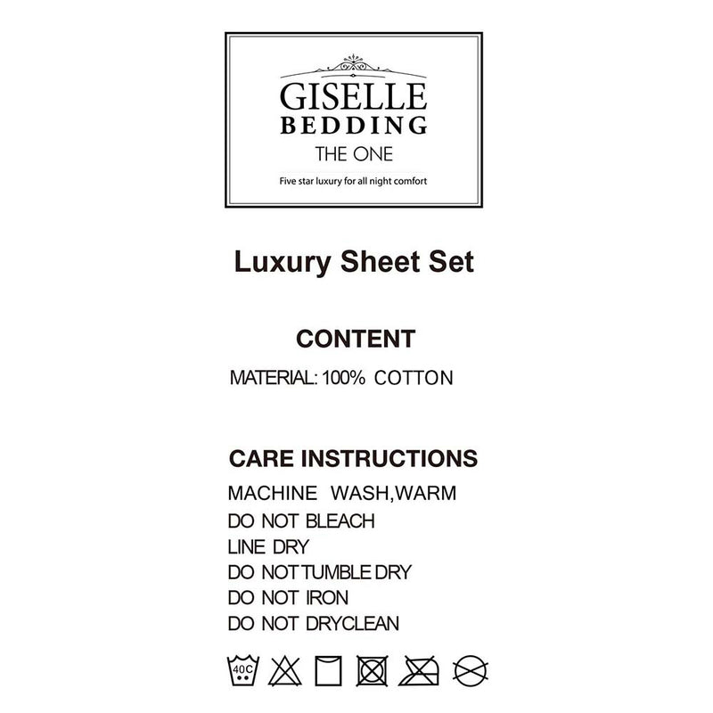 Giselle Bedding Queen Size 4 Piece Bedsheet Set - White - Coll Online