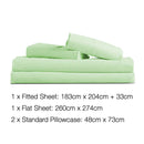 Giselle Bedding King Size 4 Piece Micro Fibre Sheet Set - Apple - Coll Online