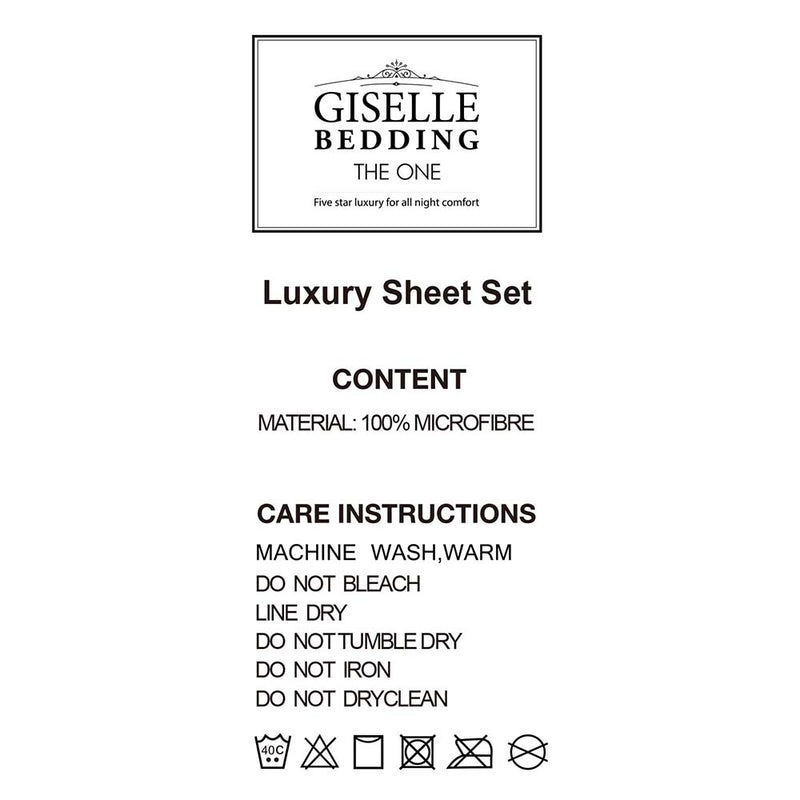 Giselle Bedding King Size 4 Piece Micro Fibre Sheet Set - Apple - Coll Online