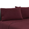 Giselle Bedding Double Burgundy 4pcs Bed Sheet Set Pillowcase Flat Sheet - Coll Online