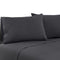 Giselle Bedding Double Charcoal 4pcs Bed Sheet Set Pillowcase Flat Sheet - Coll Online
