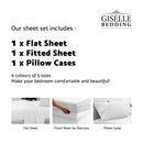 Giselle Bedding King Charcoal 4pcs Bed Sheet Set Pillowcase Flat Sheet - Coll Online