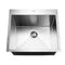 Cefito 53cm x 50cm Stainless Steel Kitchen Sink Under/Top/Flush Mount Silver