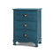 Artiss Bedside Tables Drawers Side Table Cabinet Vintage Blue Storage Nightstand - Coll Online