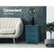 Artiss Bedside Tables Drawers Side Table Cabinet Vintage Blue Storage Nightstand - Coll Online