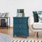 Artiss Bedside Tables Drawers Side Table Cabinet Vintage Blue Storage Nightstand - Coll Online