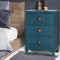 Artiss Bedside Tables Drawers Side Table Cabinet Vintage Blue Storage Nightstand - Coll Online