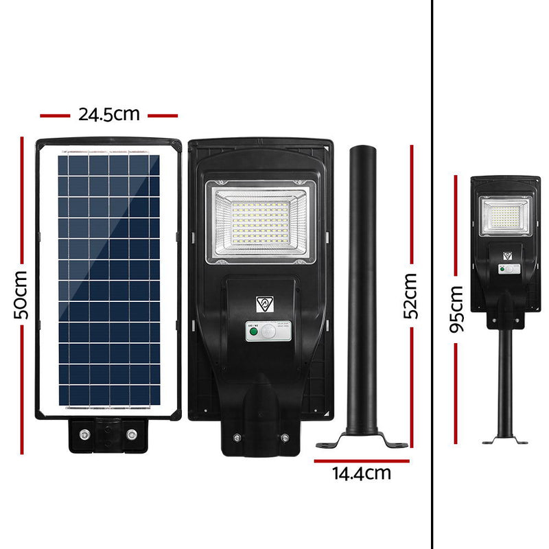 LED Solar Street Flood Light Motion Sensor Remote Outdoor Garden Lamp Lights 90W - Coll Online