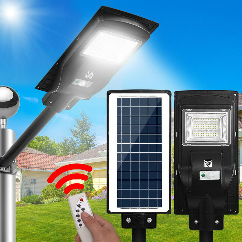 LED Solar Street Flood Light Motion Sensor Remote Outdoor Garden Lamp Lights 90W - Coll Online