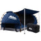 Weisshorn Double Swag Camping Swags Canvas Free Standing Dome Tent Dark Blue with 7CM Mattress - Coll Online