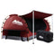 Weisshorn Double Swag Camping Swags Canvas Free Standing Dome Tent Red with 7CM Mattress - Coll Online