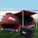 Weisshorn Double Swag Camping Swags Canvas Free Standing Dome Tent Red with 7CM Mattress - Coll Online