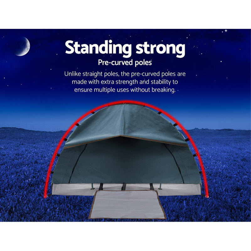 Weisshorn Double Swag Camping Swag Canvas Tent - Navy - Coll Online