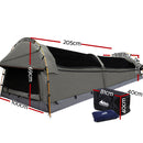 Weisshorn King Single Swag Camping Swag Canvas Tent - Grey - Coll Online