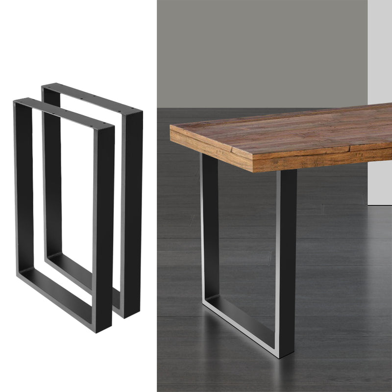Artiss 2x Coffee Dining Steel Table Legs 71x50CM Industrial Vintage Bench Metal Box - Coll Online