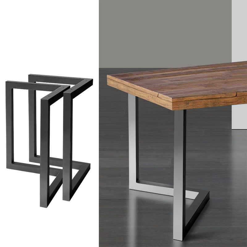 Artiss 2x Coffee Dining Table Legs 71x70CM Steel Industrial Vintage Bench Metal - Coll Online