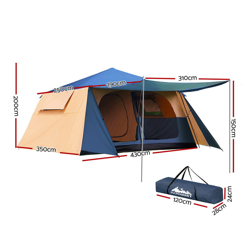 Weisshorn Instant Up Camping Tent 10 Person Pop up Tents Swag Family Hiking Dome Beach - Coll Online