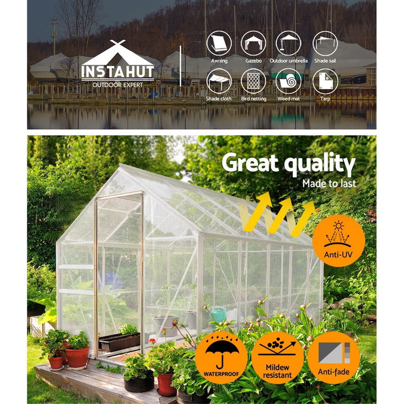 Instahut 2x3m Heavy Duty Poly Tarps Tarpaulin Camping Cover Clear - Coll Online