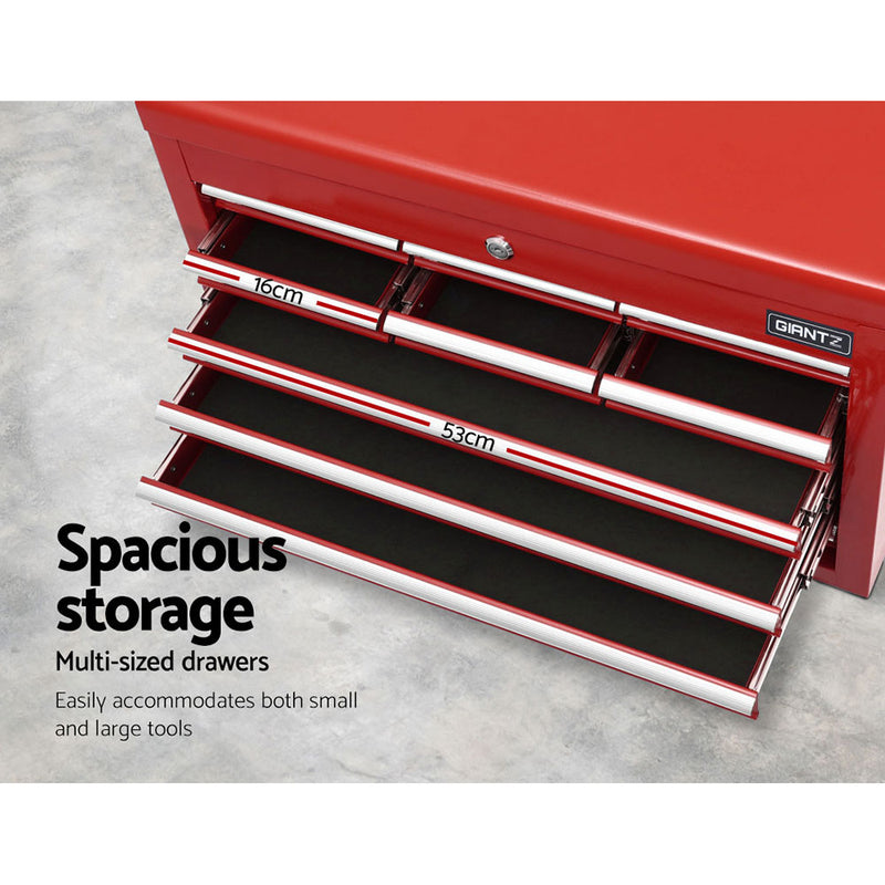 Giantz 10-Drawer Tool Box Chest Cabinet Garage Storage Toolbox Red - Coll Online