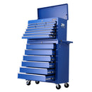 Giantz Tool Box Chest Trolley 16 Drawers Cabinet Cart Garage Toolbox Blue - Coll Online