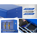 Giantz Tool Box Chest Trolley 16 Drawers Cabinet Cart Garage Toolbox Blue - Coll Online