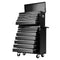 Giantz Tool Chest and Trolley Box Cabinet 16 Drawers Cart Garage Storage Black - Coll Online