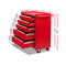 Giantz 5 Drawer Mechanic Tool Box Storage Trolley - Red - Coll Online