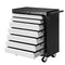Giantz Tool Chest and Trolley Box Cabinet 7 Drawers Cart Garage Storage Black and Silver - Coll Online