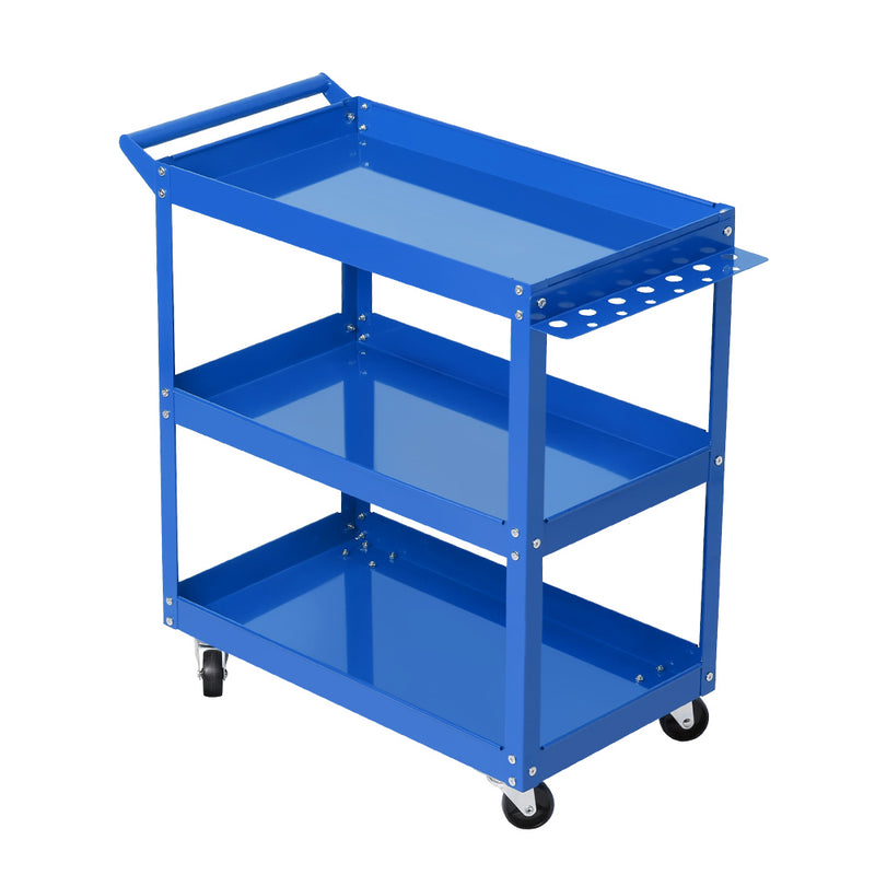 Giantz Tool Cart 3 Tier Parts Steel Trolley Mechanic Storage Organizer Blue - Coll Online