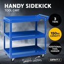 Giantz Tool Cart 3 Tier Parts Steel Trolley Mechanic Storage Organizer Blue - Coll Online