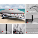 16 - 18.5 foot Waterproof Boat Cover - Grey - Coll Online