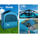 Weisshorn Pop Up Camping Shower Tent Portable Toilet Outdoor Change Room Blue - Coll Online