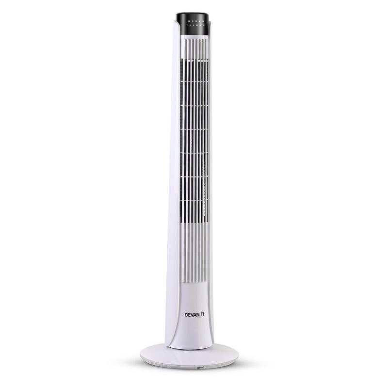 Devanti Portable Tower Fan - White - Coll Online