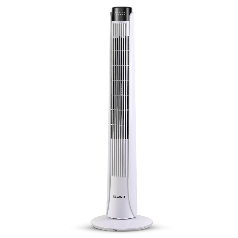 Devanti Portable Tower Fan - White - Coll Online