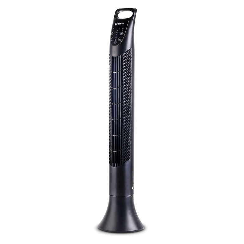 Devanti Portable Cross Flow Tower Fan - Black - Coll Online