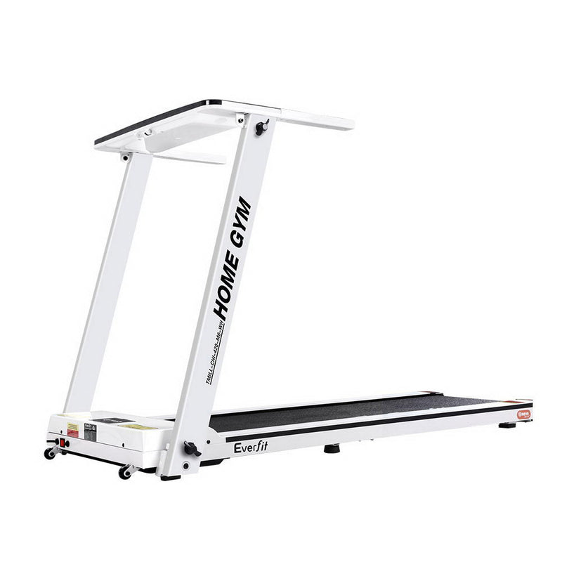 Everfit Electric Treadmill Home Gym Exercise Running Machine Fitness Equipment Compact Fully Foldable 420mm Belt White - Coll Online