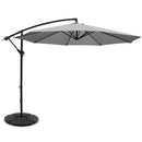 Instahut 3M Umbrella with 48x48cm Base Outdoor Umbrellas Cantilever Sun Beach Garden Patio Grey