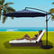 Instahut 3M Umbrella with 48x48cm Base Outdoor Umbrellas Cantilever Sun Beach Garden Patio Navy