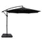 Instahut 3M Umbrella with 50x50cm Base Outdoor Umbrellas Cantilever Sun Stand UV Garden Black - Coll Online