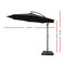 Instahut 3M Umbrella with 50x50cm Base Outdoor Umbrellas Cantilever Sun Stand UV Garden Black - Coll Online