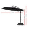 Instahut 3M Umbrella with 50x50cm Base Outdoor Umbrellas Cantilever Sun Stand UV Garden Charcoal - Coll Online