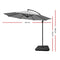 Instahut 3M Umbrella with 50x50cm Base Outdoor Umbrellas Cantilever Sun Stand UV Garden Grey - Coll Online