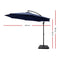 Instahut 3M Umbrella with 50x50cm Base Outdoor Umbrellas Cantilever Sun Stand UV Garden Navy - Coll Online