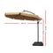 Instahut 3M Umbrella with 50x50cm Base Outdoor Umbrellas Cantilever Patio Sun Beach UV Beige - Coll Online